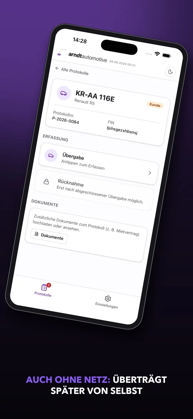 Arndt-App: Auch ohne Netz: überträgt später von selbst