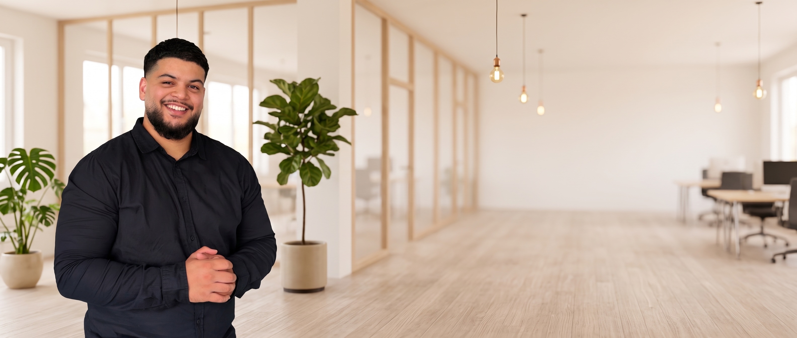 Achraf Bolakhrif, Gründer AVO Solutions, im Büro